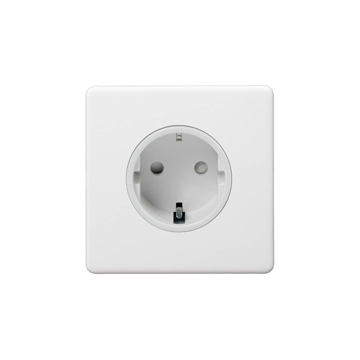Soho Lighting Primed Paintable 16A 1 Gang Euro Schuko Socket with White Insert