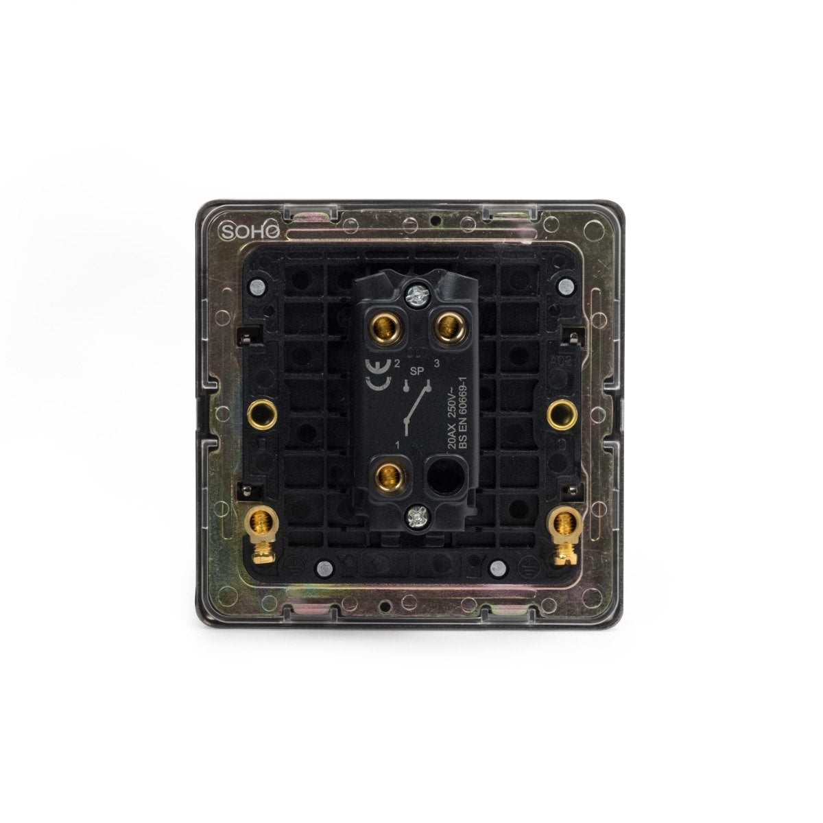 The Eton Collection Bronze 20A 1 Gang 2 Way Toggle Switch Screwless