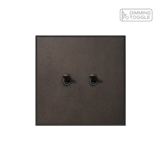 Heritage Bronze 2 Gang 2 Way Dimming Toggle Switch with Bronze Toggle - The Palaces Collection
