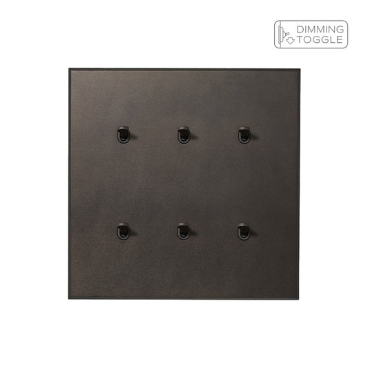 Heritage Bronze 6 Gang 2 Way Dimming Toggle Switch with Bronze Toggle - The Palaces Collection