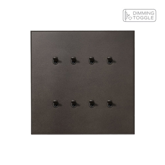 Heritage Bronze 8 Gang 2 Way Dimming Toggle Switch with Bronze Toggle - The Palaces Collection