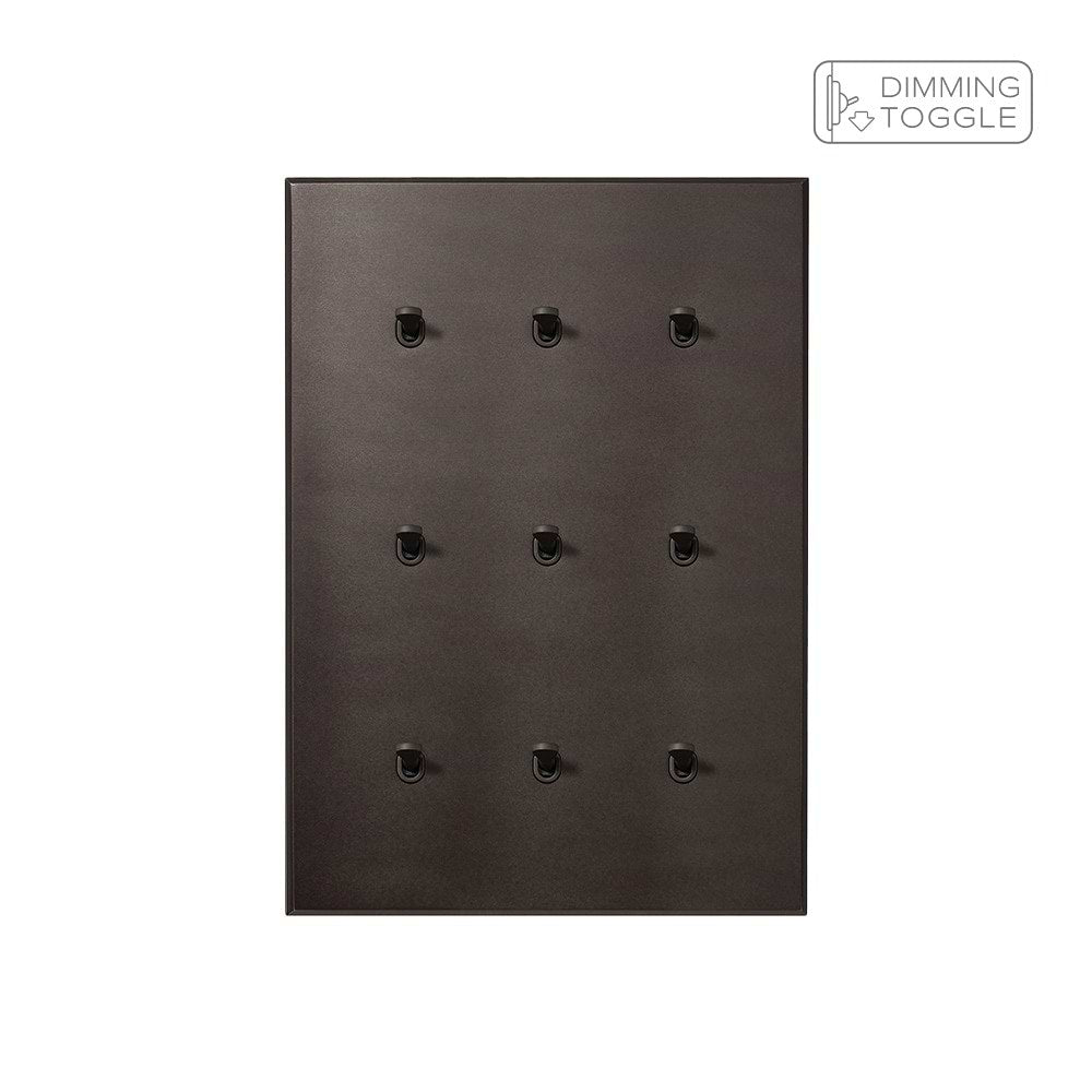 Heritage Bronze 9 Gang 2 Way Dimming Toggle Switch with Bronze Toggle - The Palaces Collection