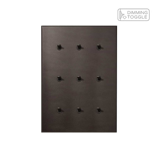 Heritage Bronze 9 Gang 2 Way Dimming Toggle Switch with Bronze Toggle - The Palaces Collection