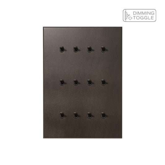 Heritage Bronze 12 Gang 2 Way Dimming Toggle Switch with Bronze Toggle - The Palaces Collection