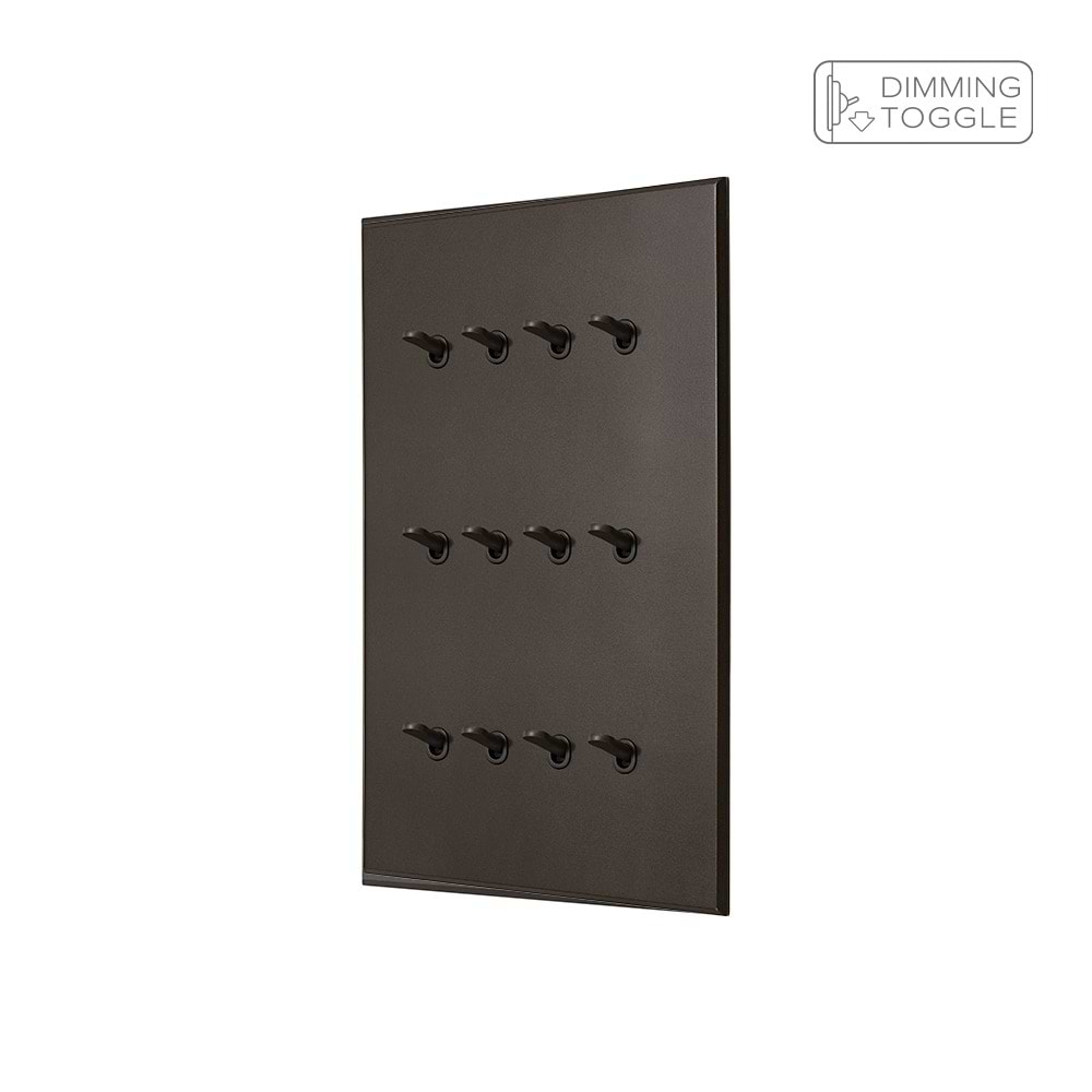 Heritage Bronze 12 Gang 2 Way Dimming Toggle Switch with Bronze Toggle - The Palaces Collection