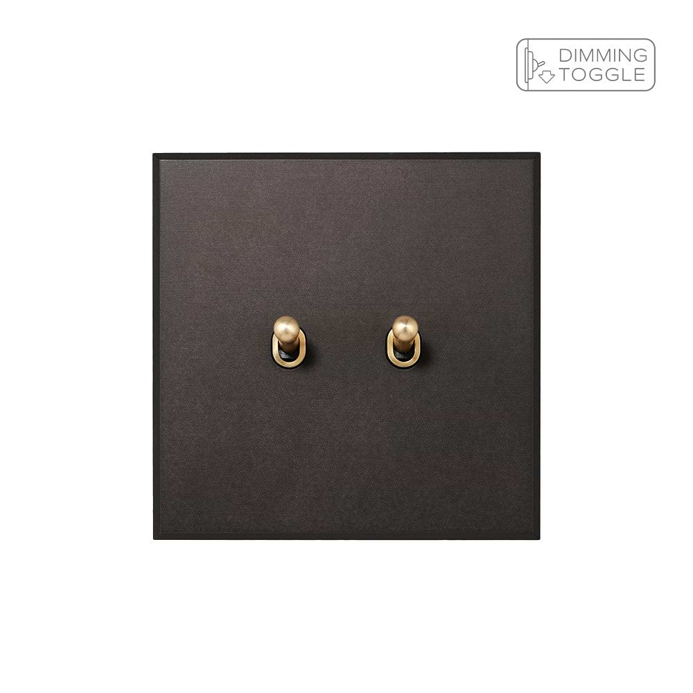 Heritage Bronze 2 Gang 2 Way Dimming Toggle Switch - The Palaces Collection