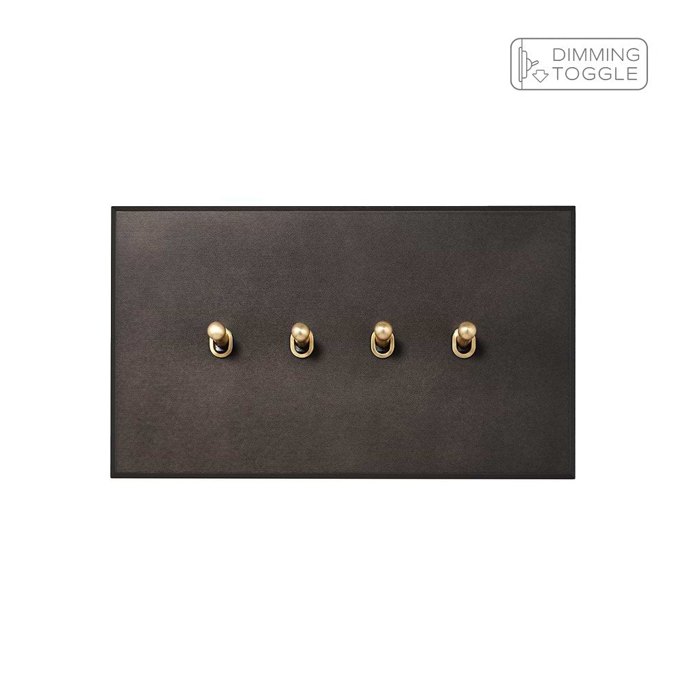 Heritage Bronze 4 Gang 2 Way Dimming Toggle Switch - The Palaces Collection