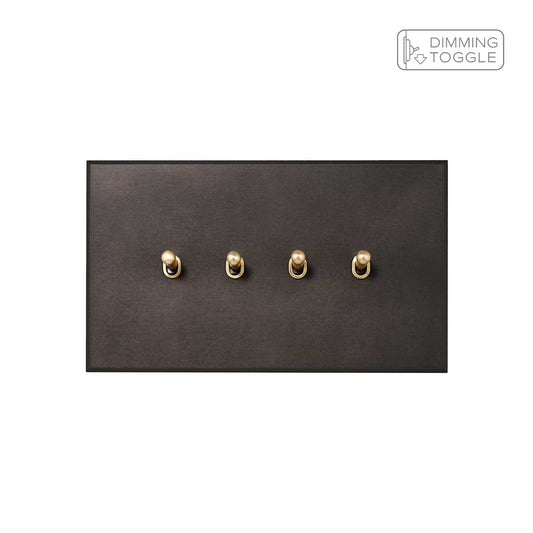 Heritage Bronze 4 Gang 2 Way Dimming Toggle Switch - The Palaces Collection