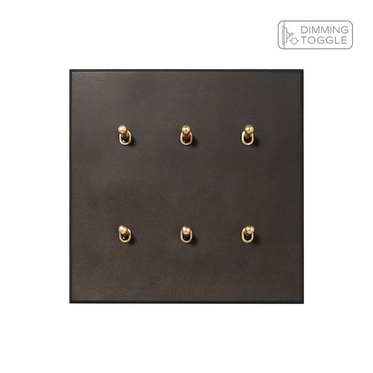 Heritage Bronze 6 Gang 2 Way Dimming Toggle Switch - The Palaces Collection