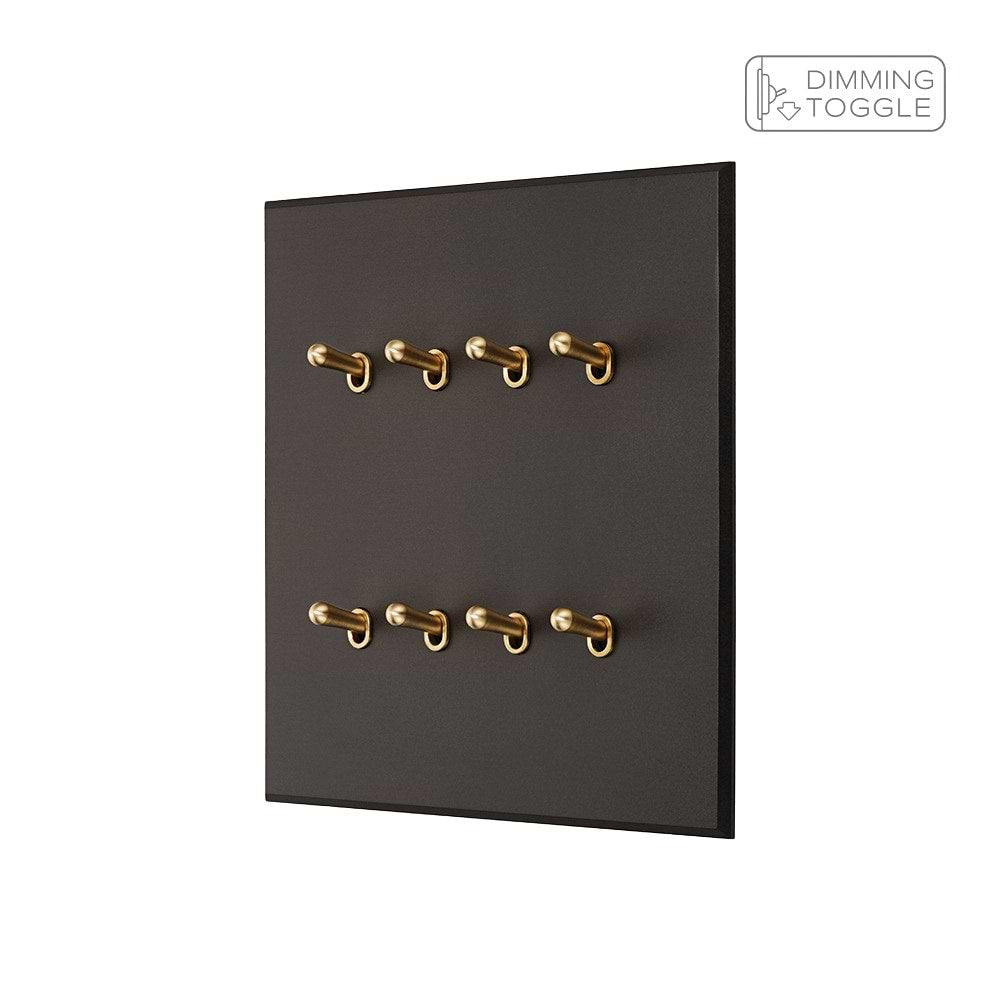 Heritage Bronze 8 Gang 2 Way Dimming Toggle Switch - The Palaces Collection