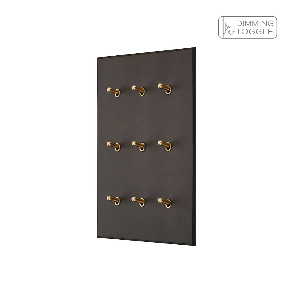 Heritage Bronze 9 Gang 2 Way Dimming Toggle Switch - The Palaces Collection
