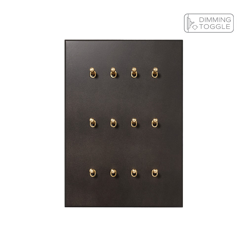 Heritage Bronze 12 Gang 2 Way Dimming Toggle Switch - The Palaces Collection