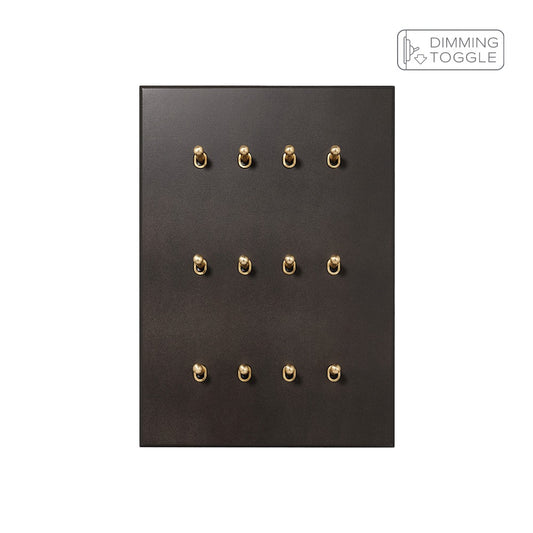 Heritage Bronze 12 Gang 2 Way Dimming Toggle Switch - The Palaces Collection
