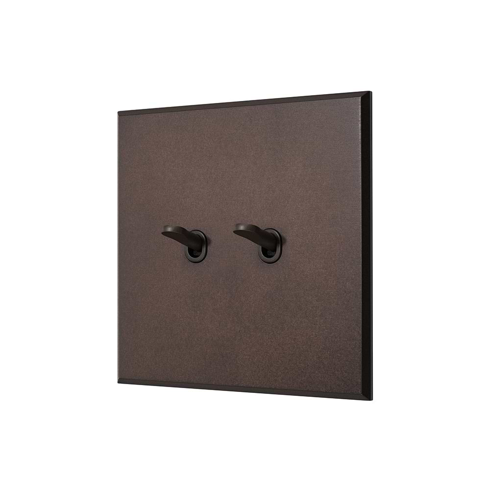 Heritage Bronze 2 Gang 20A 2 Way Retractive Toggle Switch with Bronze Toggle - The Palaces Collection
