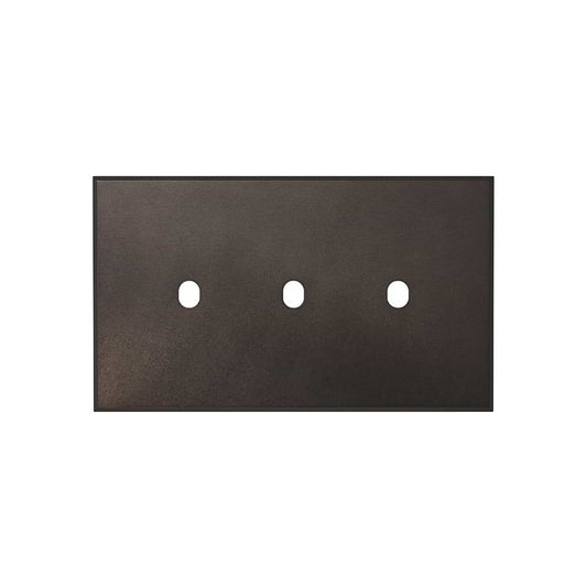 Heritage Bronze 3 Gang TM Module Grid Switch Plate - The Palaces Collection