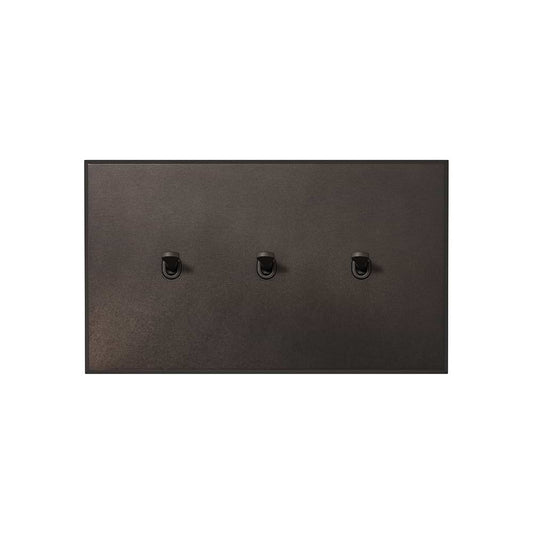 Heritage Bronze 3 Gang 20A 2 Way Retractive Toggle Switch with Bronze Toggle - The Palaces Collection