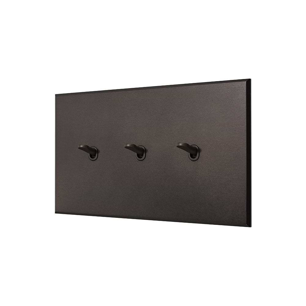 Heritage Bronze 3 Gang 20A Intermediate Toggle Switch with Bronze Toggle - The Palaces Collection