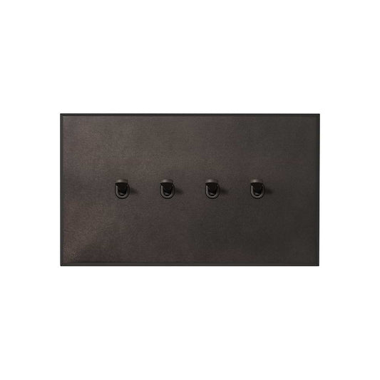 Heritage Bronze 4 Gang 20A 2 Way Retractive Toggle Switch with Bronze Toggle - The Palaces Collection