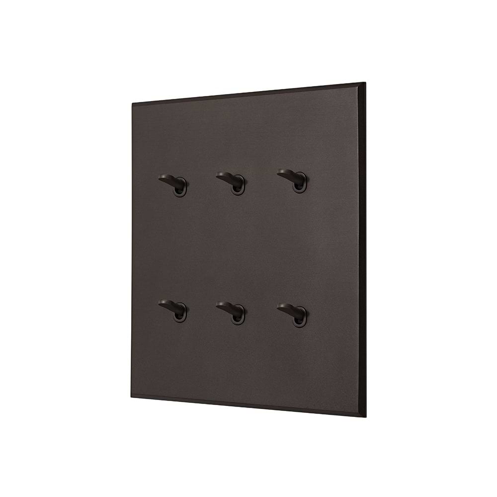 Heritage Bronze 6 Gang 20A 2 Way Retractive Toggle Switch with Bronze Toggle - The Palaces Collection