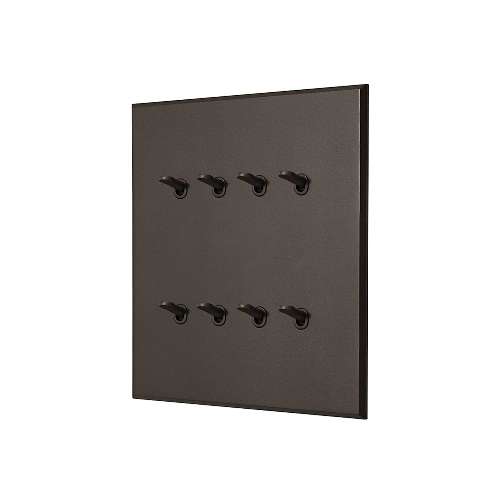 Heritage Bronze 8 Gang 20A 2 Way Retractive Toggle Switch with Bronze Toggle - The Palaces Collection