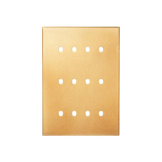 Natural Brass 12 Gang TM Module Grid Switch Plate - The Palaces Collection