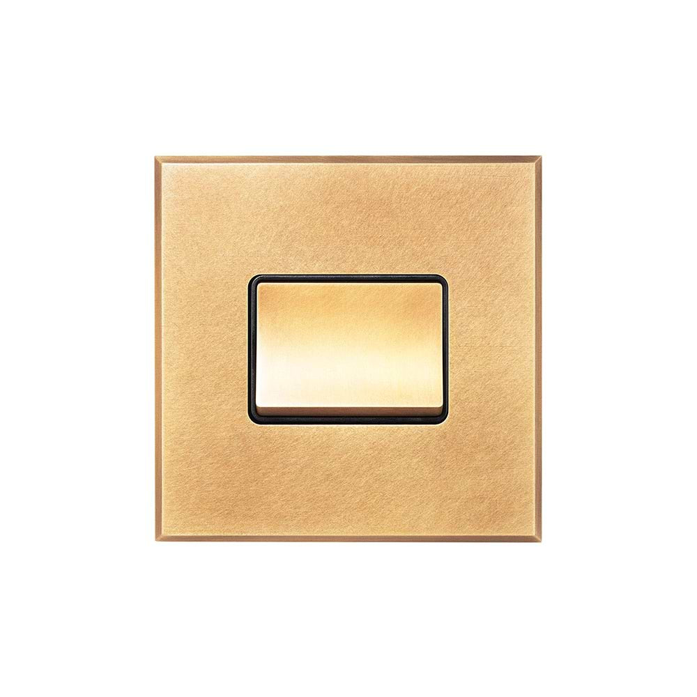 Natural Brass 1 Gang 10A 1 Way 3-Pole Extractor Fan Isolator Switch with Black Insert  - The Palaces Collection
