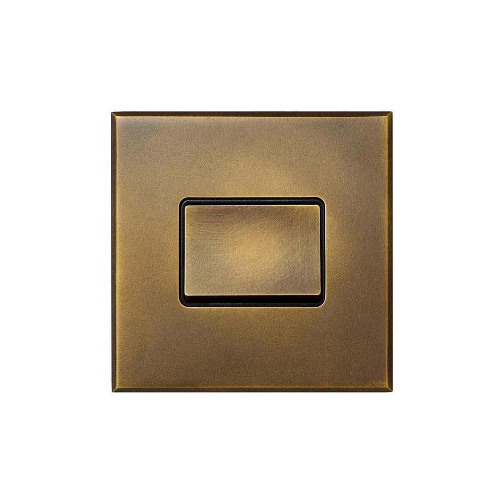 Aged Brass 1 Gang 10A 1 Way 3-Pole Extractor Fan Isolator Switch with Black Insert  - The Palaces Collection