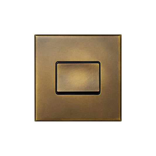 Aged Brass 1 Gang 10A 1 Way 3-Pole Extractor Fan Isolator Switch with Black Insert  - The Palaces Collection