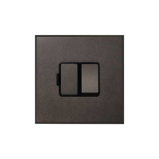 Heritage Bronze 13A Double Pole Switched Fused Spur with Black Insert  - The Palaces Collection