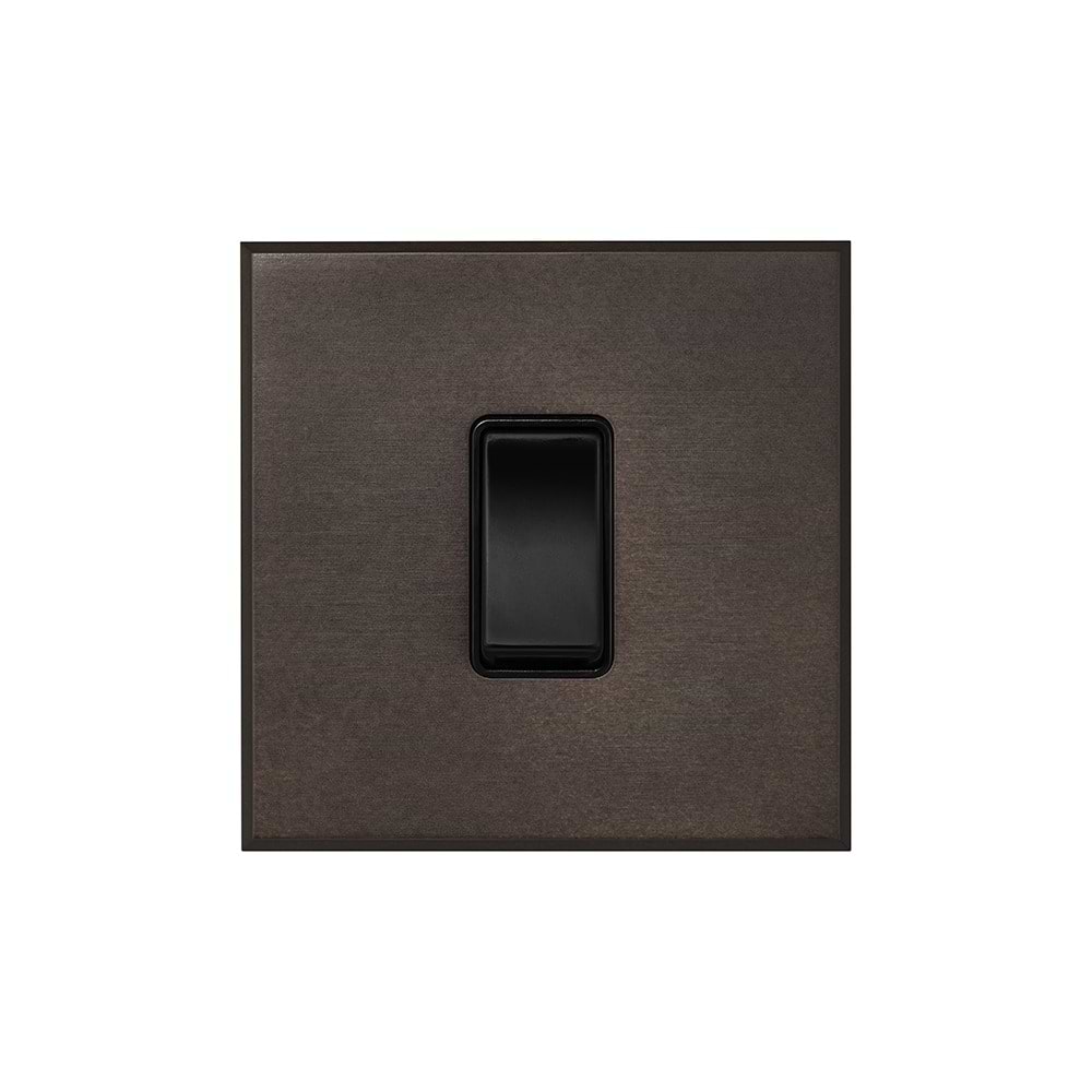 Heritage Bronze 1 Gang 45A Double Pole Switch - Single with Black Insert  - The Palaces Collection