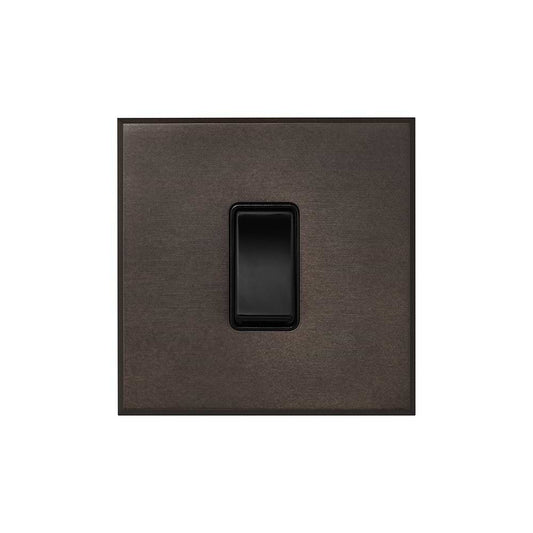 Heritage Bronze 1 Gang 45A Double Pole Switch - Single with Black Insert  - The Palaces Collection