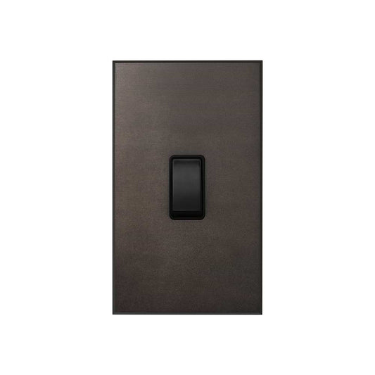 Heritage Bronze 1 Gang 45A Double Pole Switch - Large with Black Insert  - The Palaces Collection