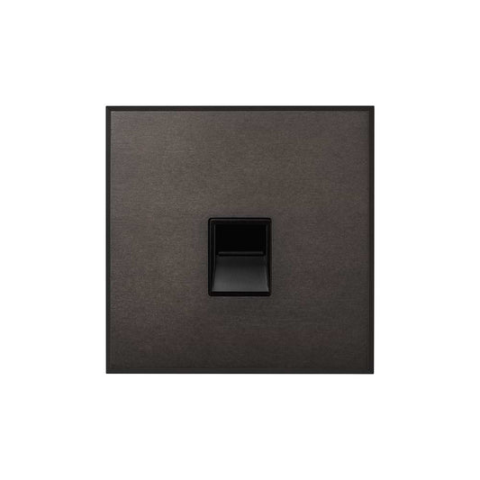 Heritage Bronze 1 Gang BT Secondary Telephone Socket with Black Insert  - The Palaces Collection