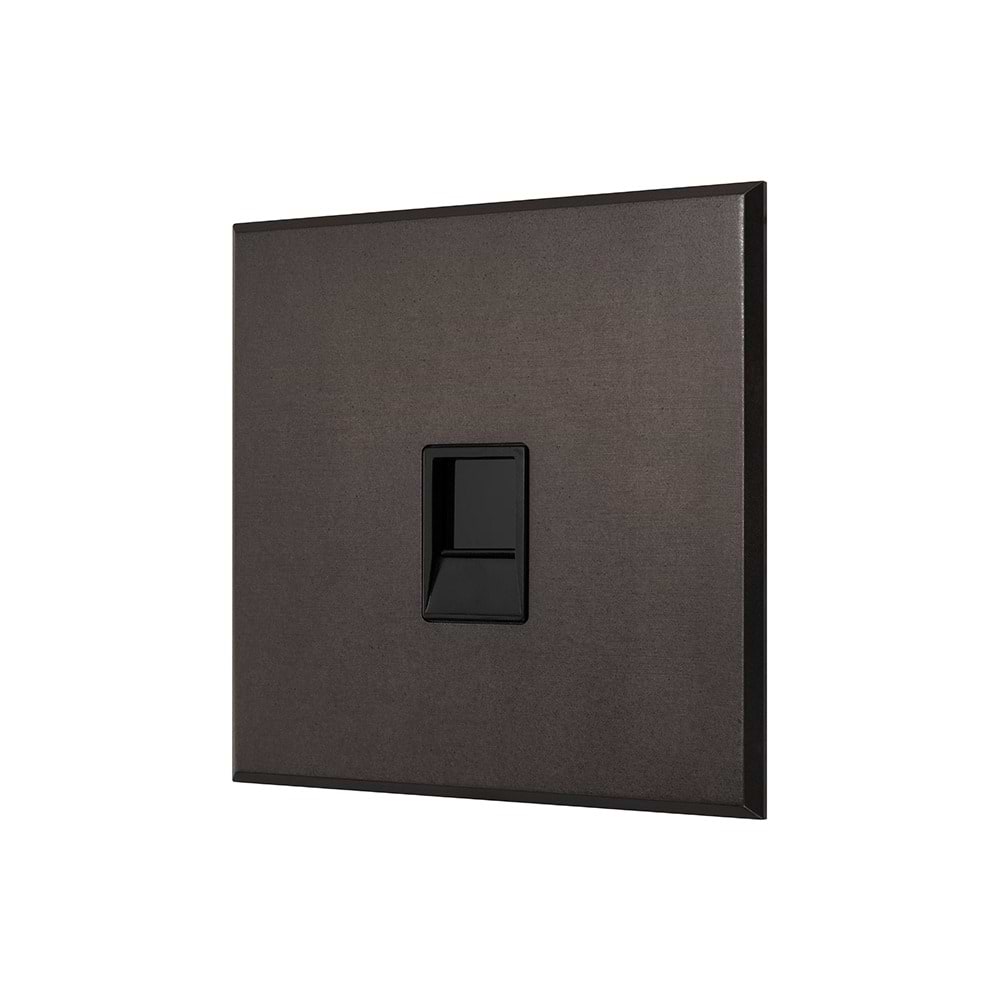 Heritage Bronze 1 Gang CAT5/CAT6 RJ45 Ethernet Data Socket with Black Insert  - The Palaces Collection