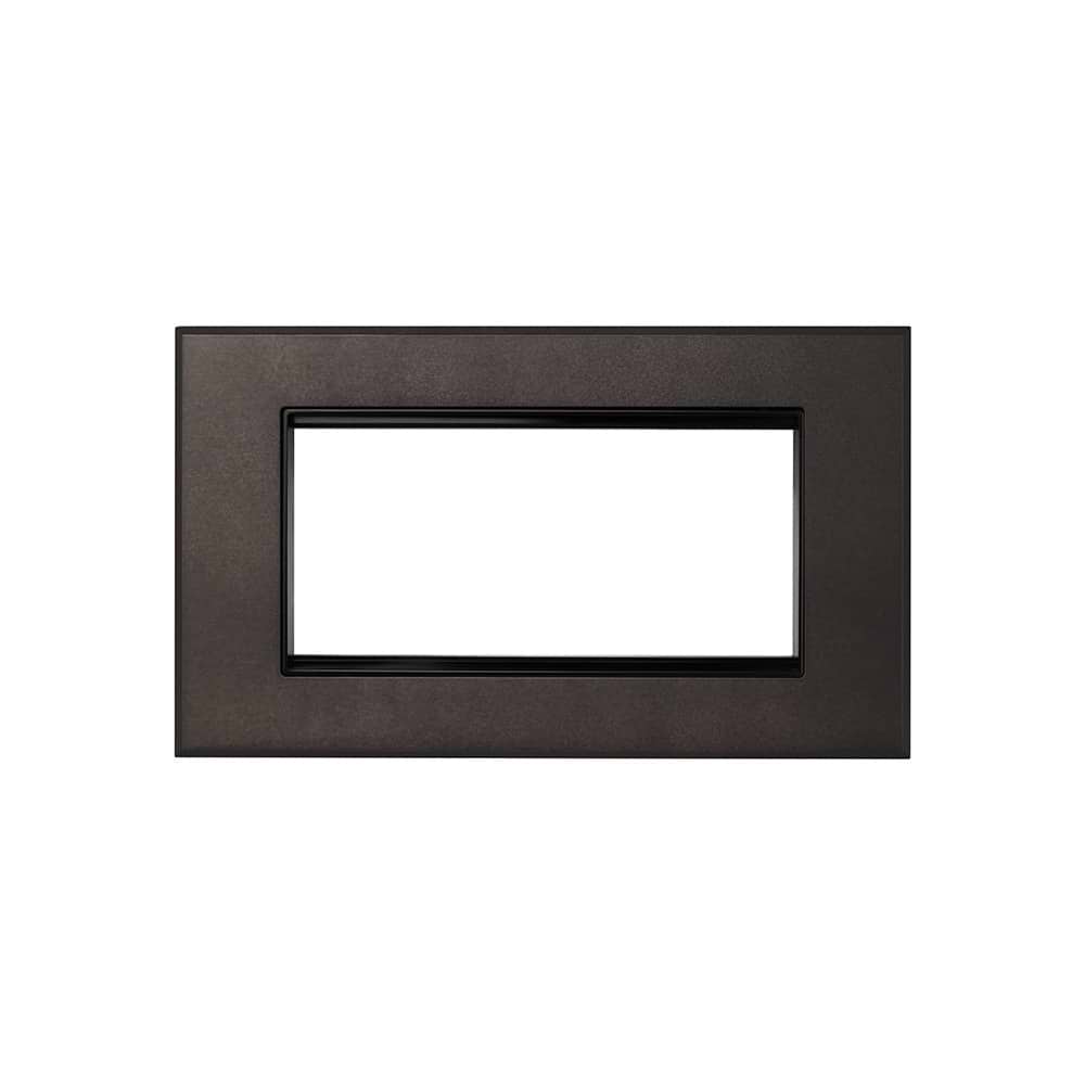 Heritage Bronze 4 x25mm EM Euro Module Wall Plate with Black Insert  - The Palaces Collection
