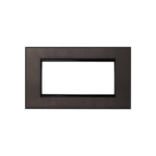 Heritage Bronze 4 x25mm EM Euro Module Wall Plate with Black Insert  - The Palaces Collection