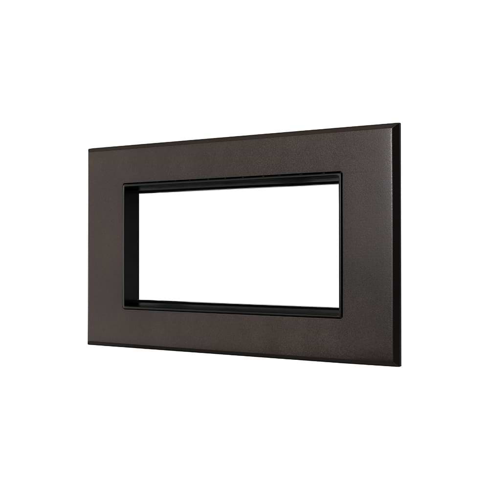 Heritage Bronze 4 x25mm EM Euro Module Wall Plate with Black Insert  - The Palaces Collection