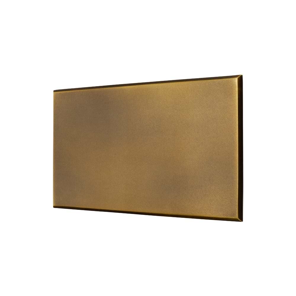 Aged Brass Double Blank Plate  - The Palaces Collection