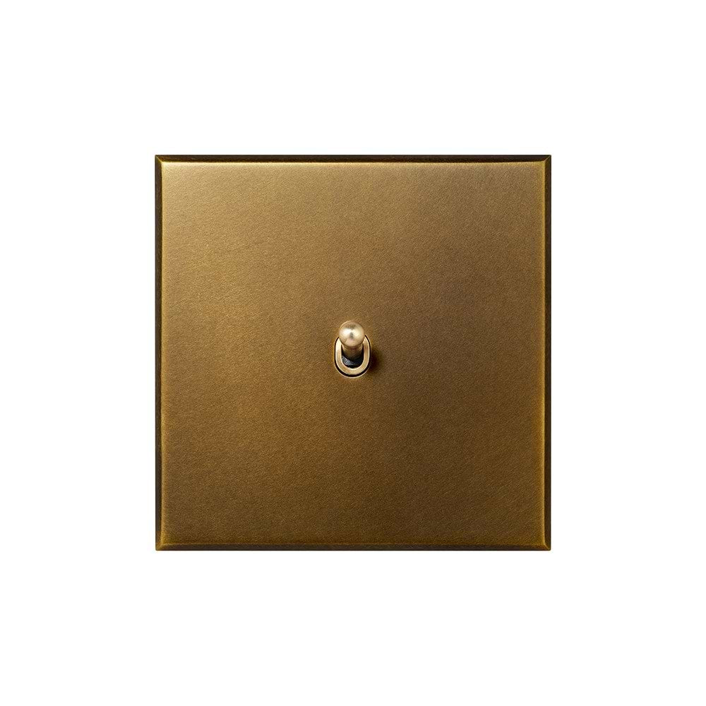 Aged Brass 1 Gang 20A 2 Way Retractive Toggle Switch - The Palaces Collection