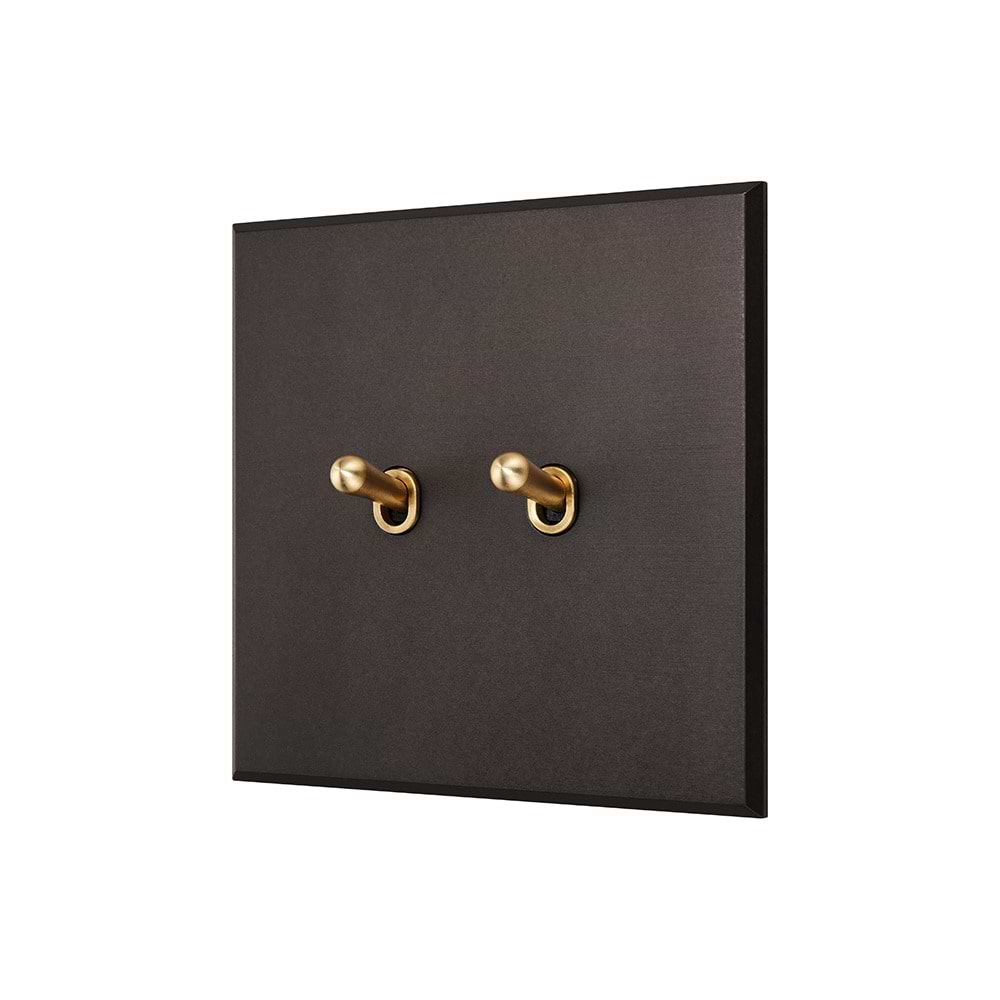 Heritage Bronze 2 Gang 20A Intermediate Toggle Switch - The Palaces Collection
