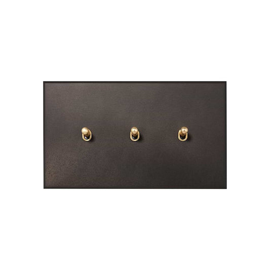 Heritage Bronze 3 Gang 20A 2 Way Toggle Switch - The Palaces Collection