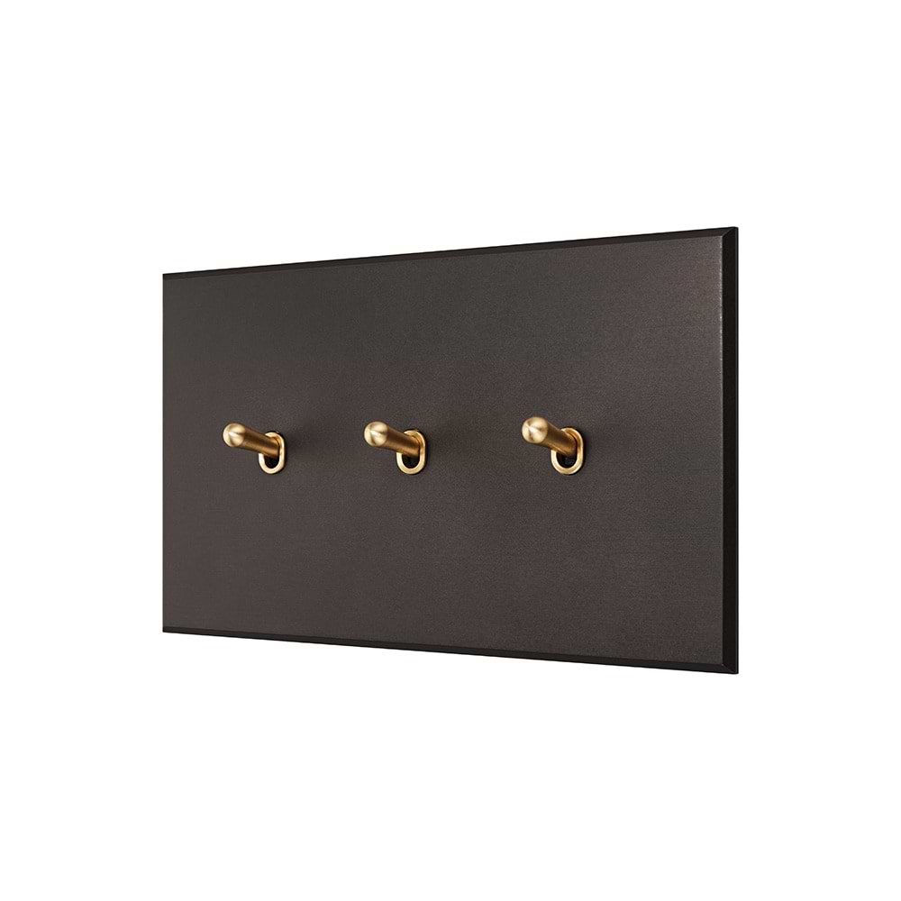 Heritage Bronze 3 Gang 20A Intermediate Toggle Switch - The Palaces Collection