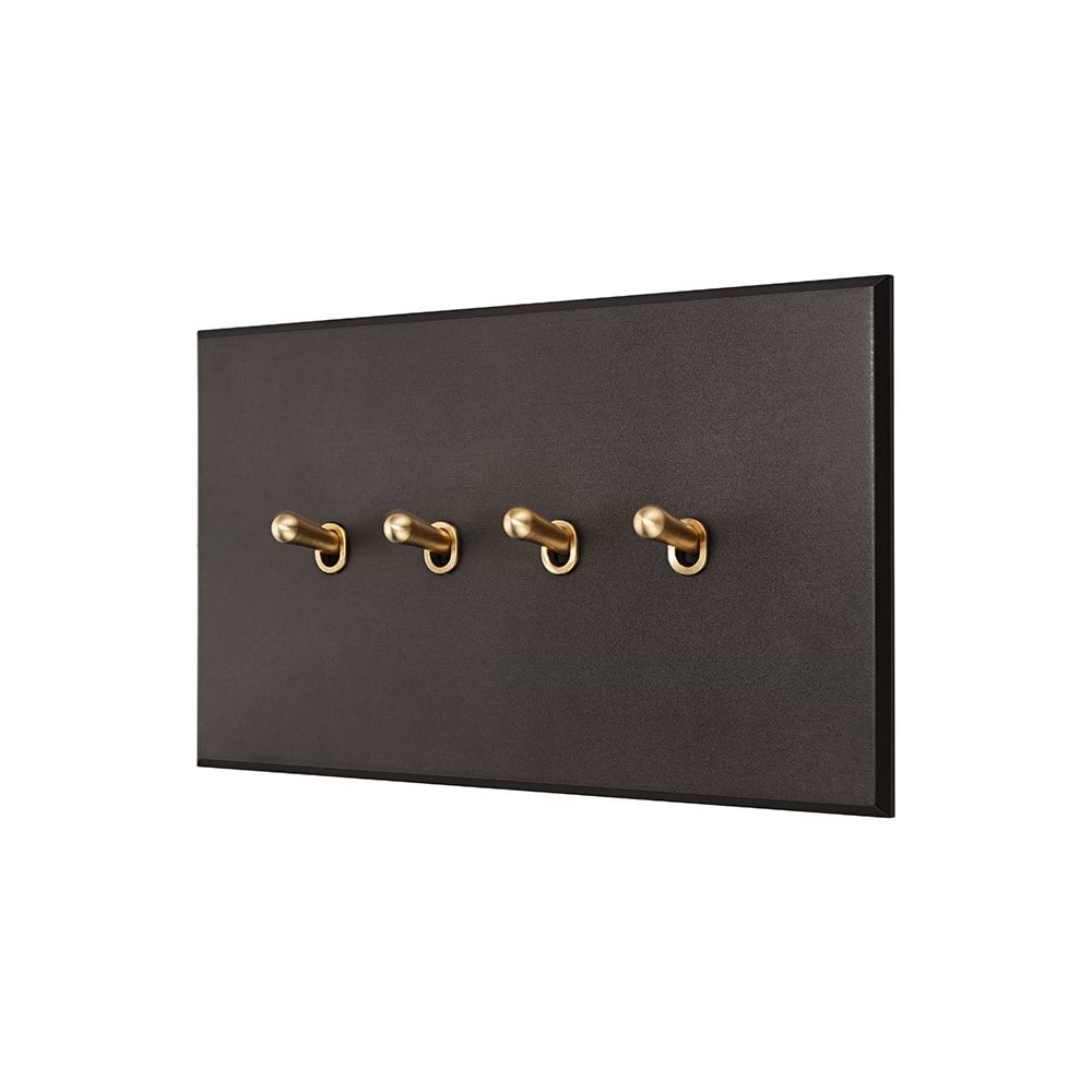Heritage Bronze 4 Gang 20A 2 Way Toggle Switch - The Palaces Collection