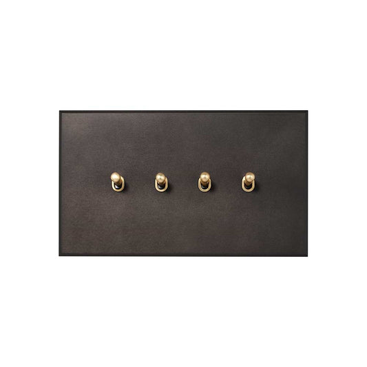 Heritage Bronze 4 Gang 20A 2 Way Retractive Toggle Switch - The Palaces Collection