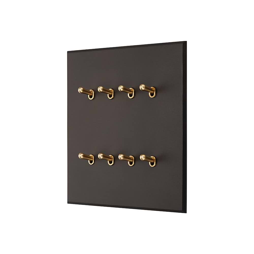 Heritage Bronze 8 Gang 20A 2 Way Retractive Toggle Switch - The Palaces Collection