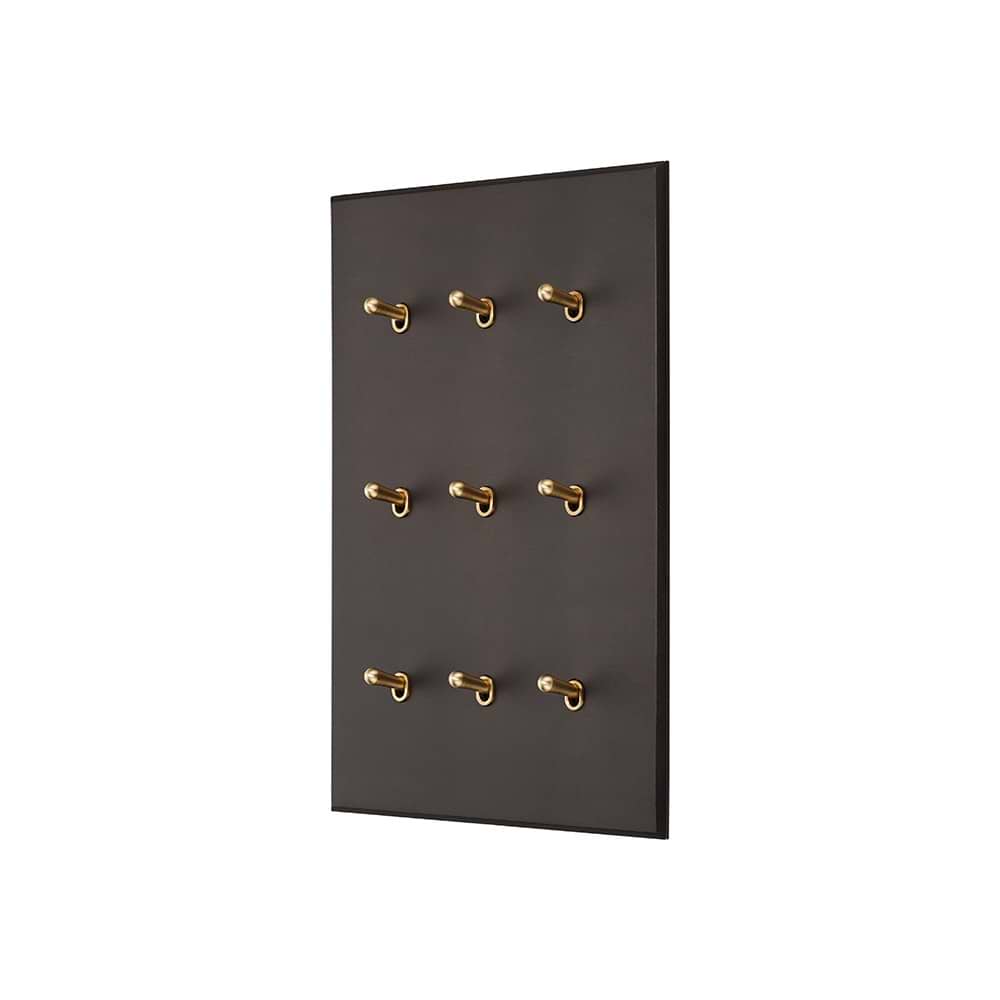 Heritage Bronze 9 Gang 20A 2 Way Retractive Toggle Switch - The Palaces Collection