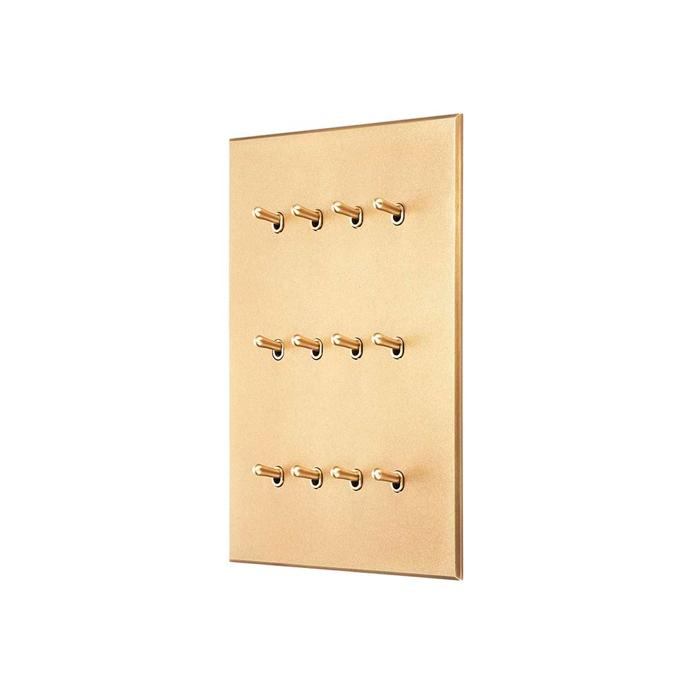Natural Brass 12 Gang 20A 2 Way Toggle Switch - The Palaces Collection