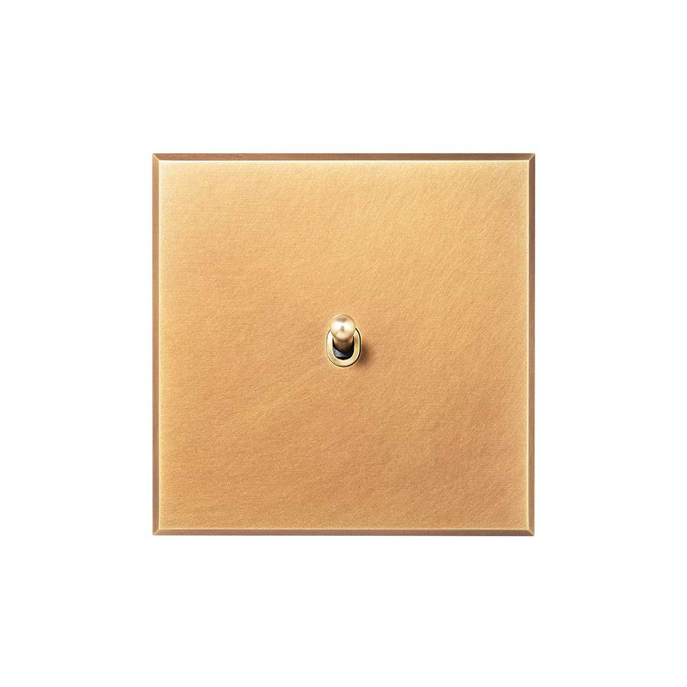 Natural Brass 1 Gang 20A 2 Way Retractive Toggle Switch - The Palaces Collection
