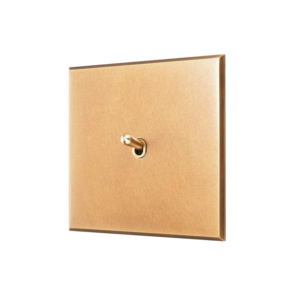 Natural Brass 1 Gang 20A 2 Way Retractive Toggle Switch - The Palaces Collection
