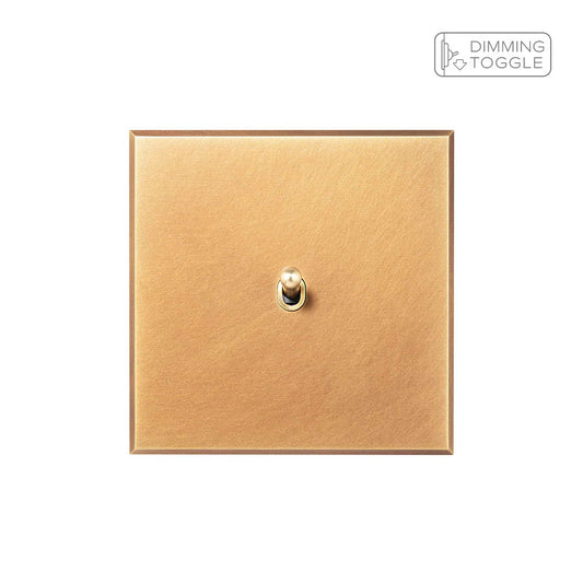 Natural Brass 1 Gang 2 Way Dimming Toggle Switch - The Palaces Collection